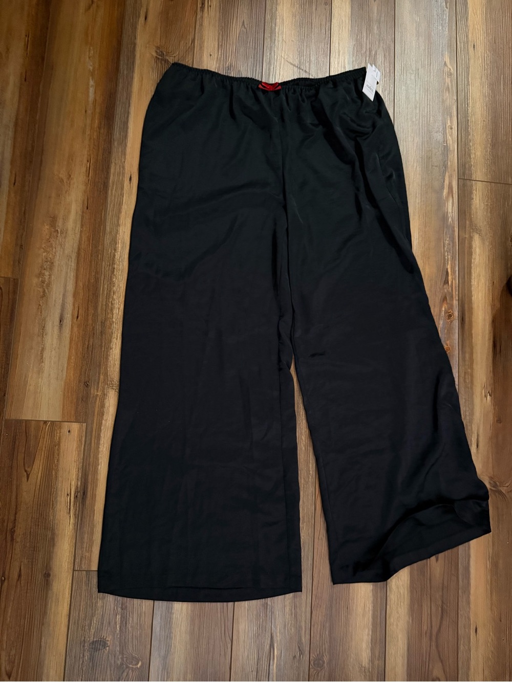 Auden Black Wide-Leg Pajama Pants